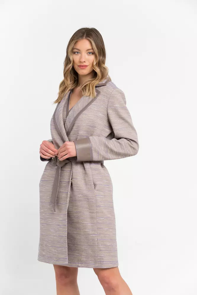 Beige Cotton Women Coat Trussardi