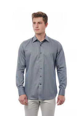 Black Cotton Men Shirt Bagutta