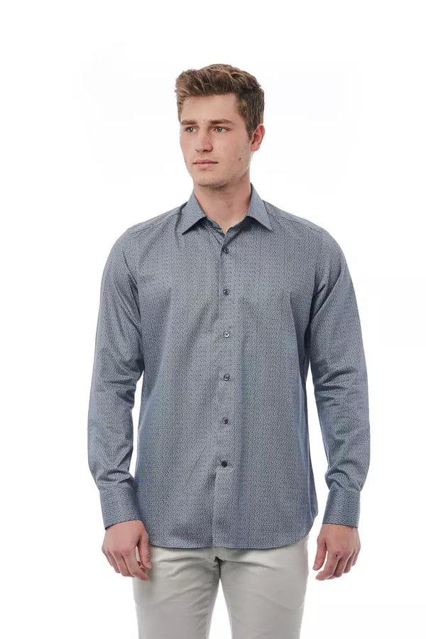 Black Cotton Men Shirt Bagutta
