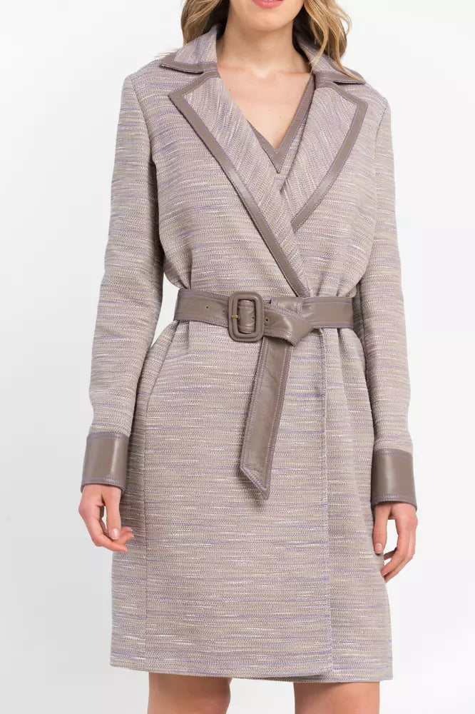 Beige Cotton Women Coat Trussardi