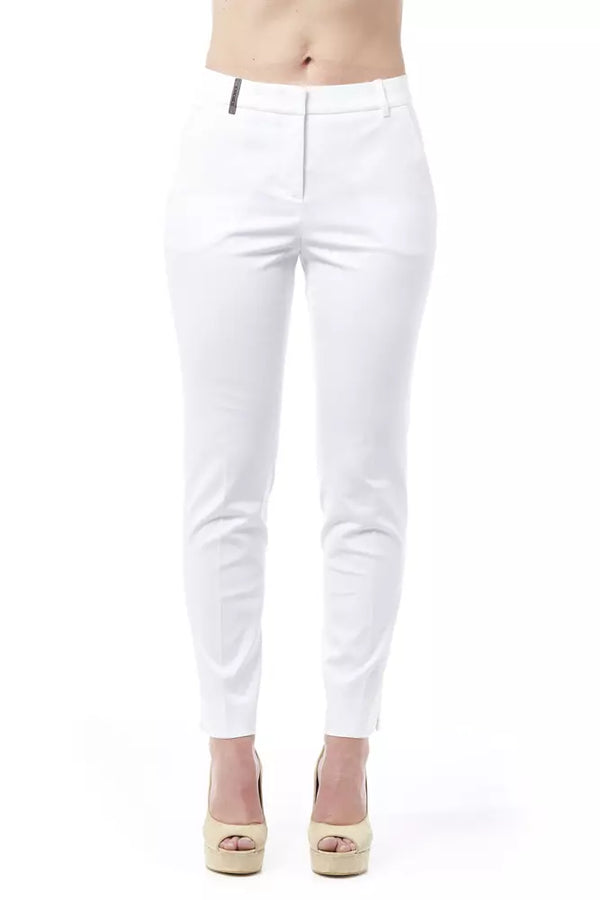 Chic High Waist Cigarette Leg Trousers Peserico