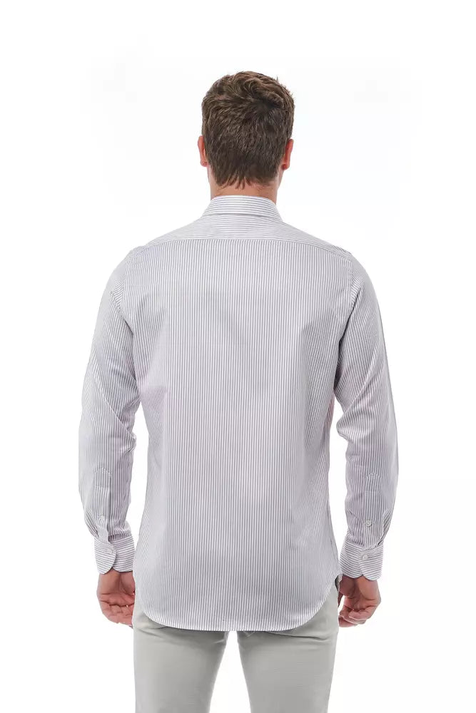 White Cotton Men Shirt Bagutta