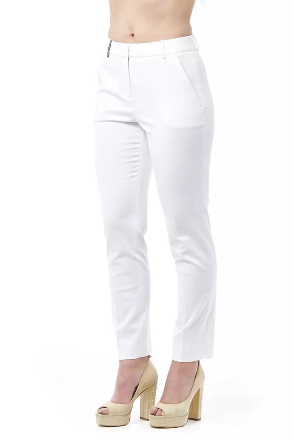 Chic High Waist Cigarette Leg Trousers Peserico