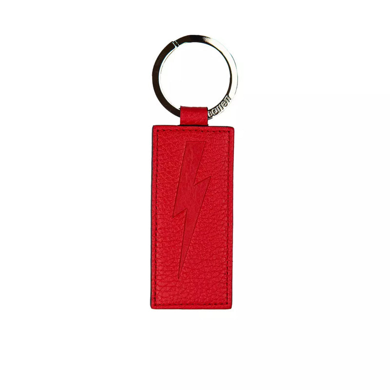 Red Leather Men Keychain Neil Barrett