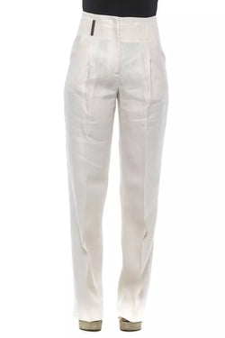 Elegant High-Waisted Flax Palazzo Pants Peserico