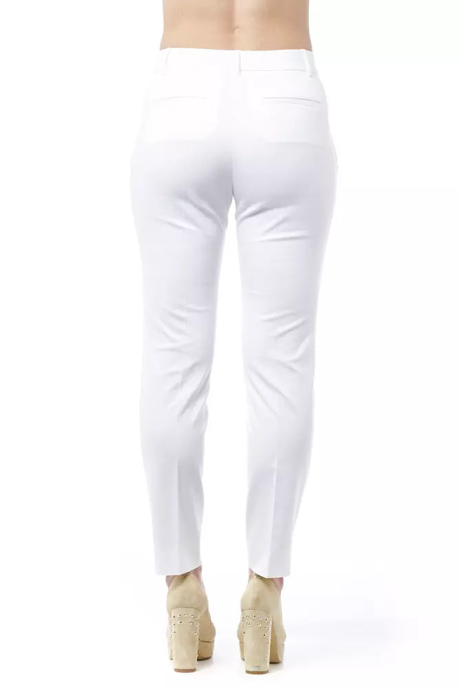 Chic High Waist Cigarette Leg Trousers Peserico