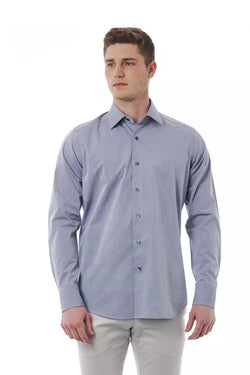 Gray Cotton Men Shirt Bagutta