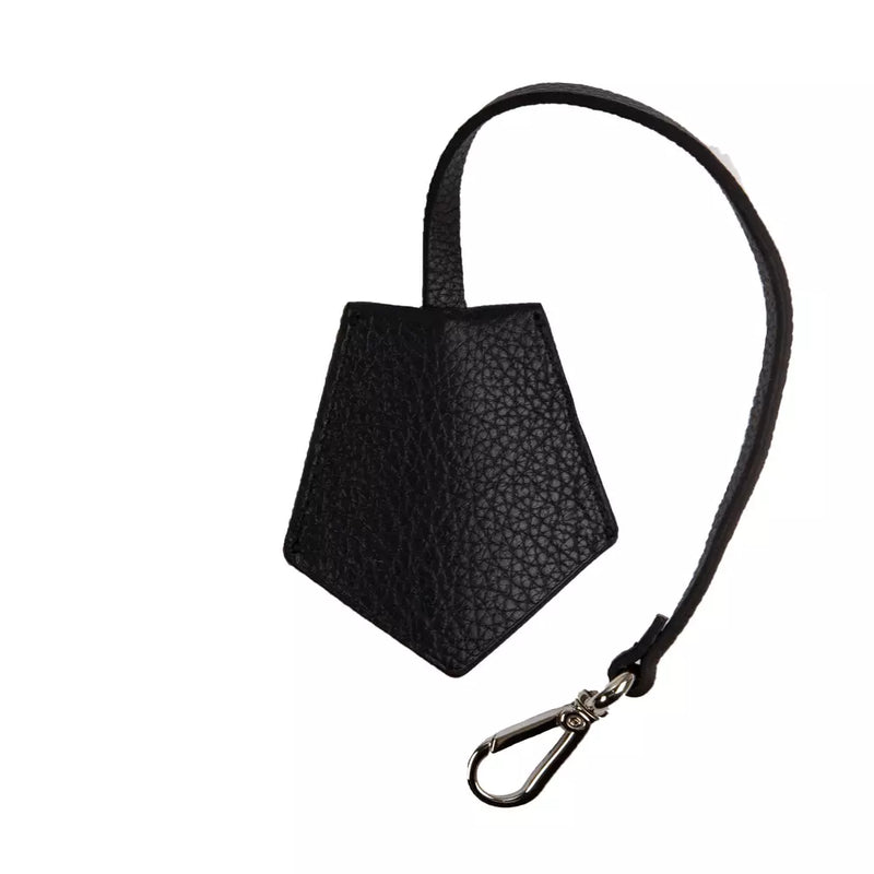 Black Leather Men Keychain Neil Barrett