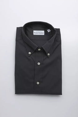 Gray Cotton Men Shirt Robert Friedman