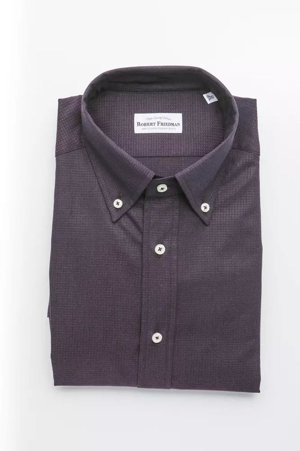 Black Cotton Men Shirt Robert Friedman