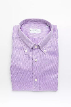 Pink Cotton Men Shirt Robert Friedman