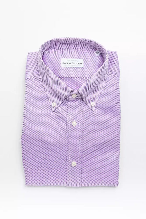 Pink Cotton Men Shirt Robert Friedman