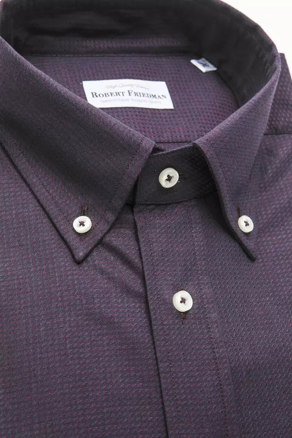 Black Cotton Men Shirt Robert Friedman