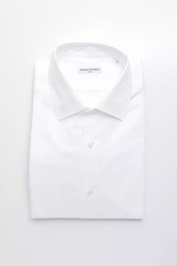 White Cotton Men Shirt Robert Friedman