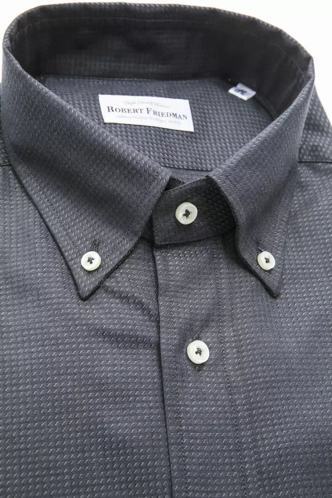Green Cotton Men Shirt Robert Friedman