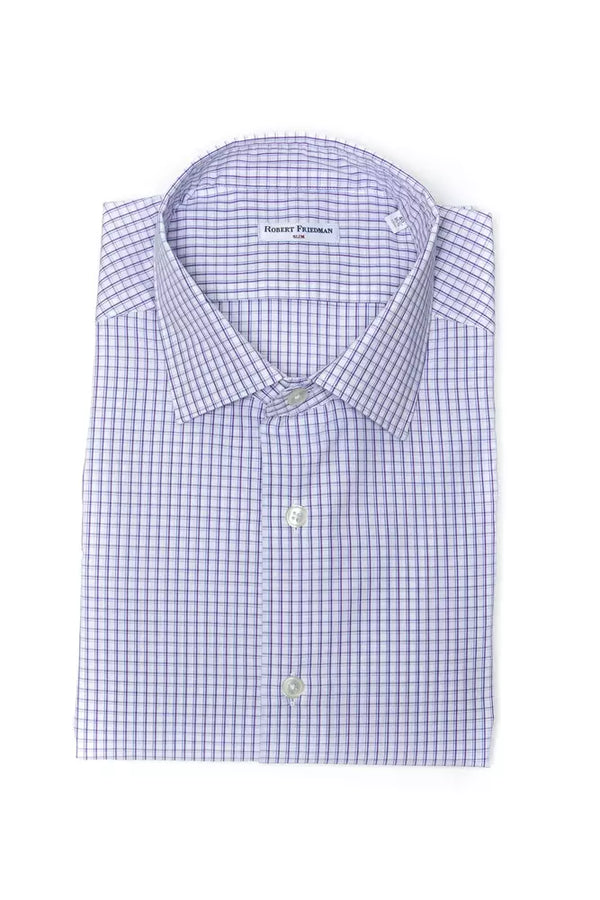 Burgundy Cotton Men Shirt Robert Friedman
