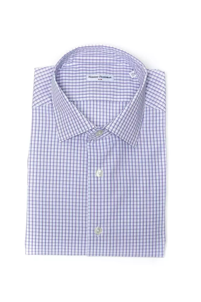 Burgundy Cotton Men Shirt Robert Friedman