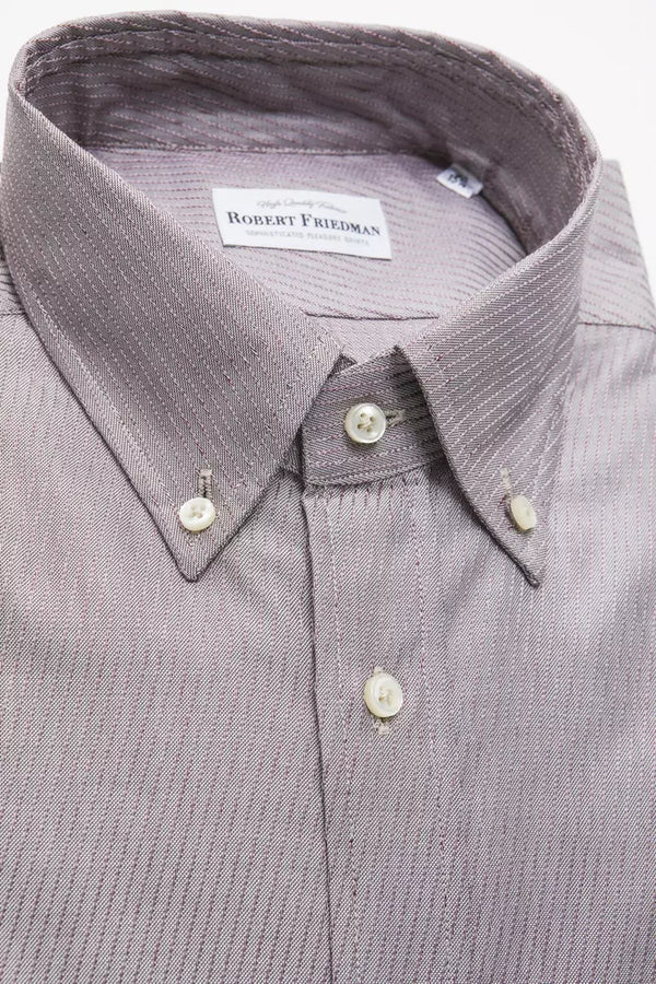 Beige Cotton Men Shirt Robert Friedman