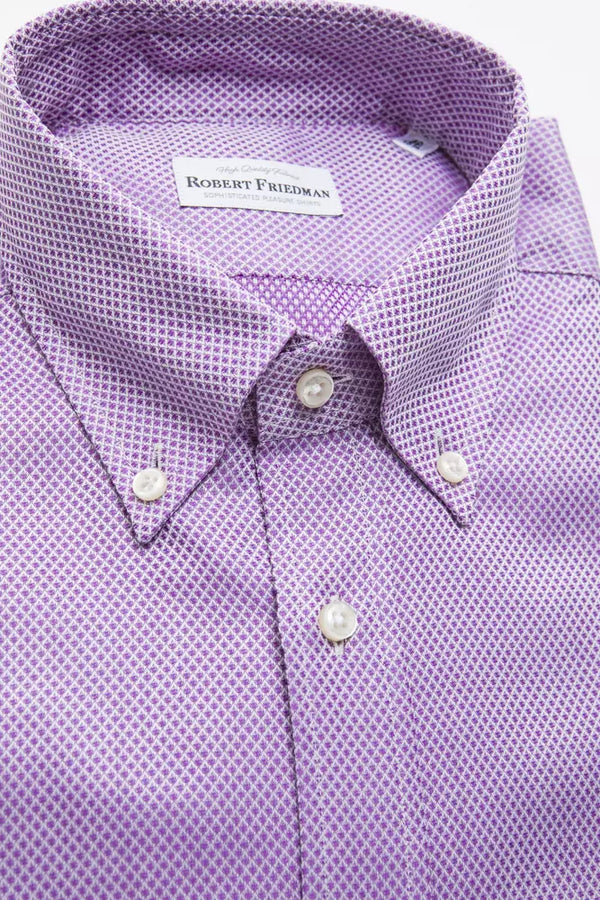 Pink Cotton Men Shirt Robert Friedman