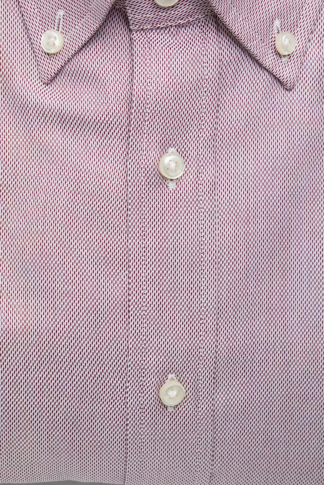 Red Cotton Men Shirt Robert Friedman