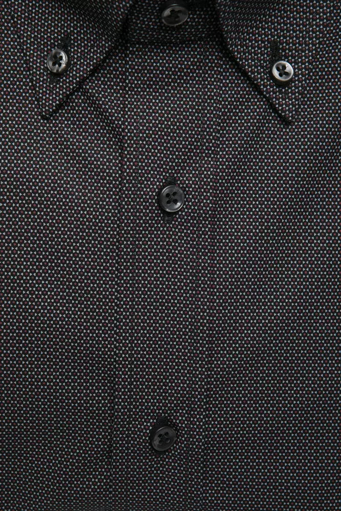 Black Cotton Men Shirt Robert Friedman