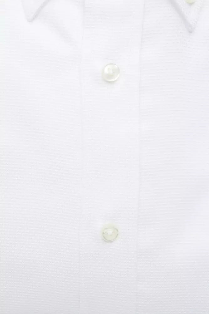 White Cotton Men Shirt Robert Friedman