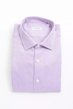 Pink Cotton Men Shirt Robert Friedman