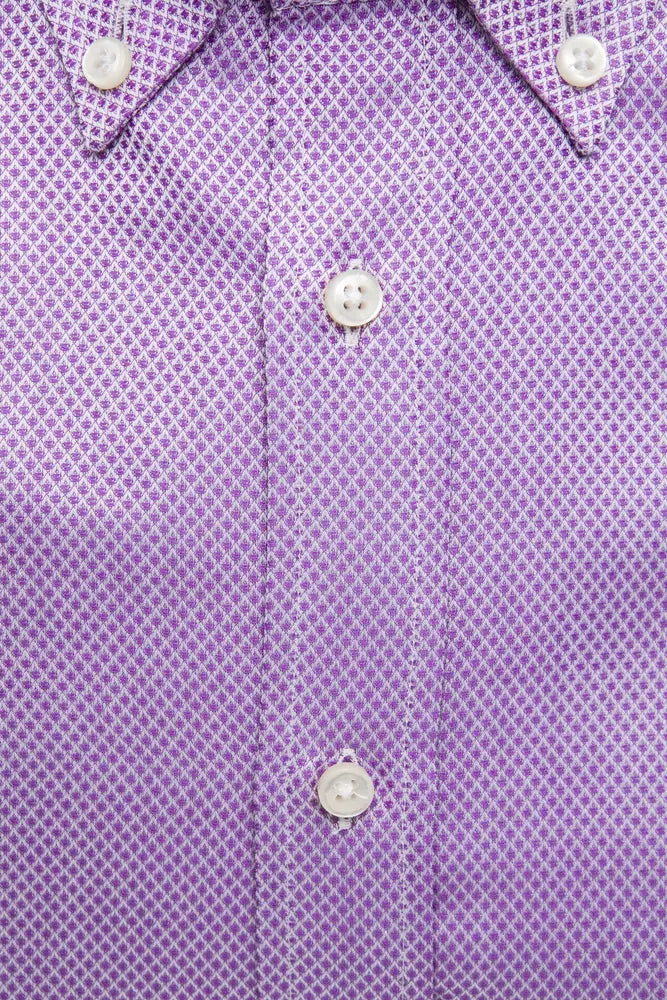 Pink Cotton Men Shirt Robert Friedman