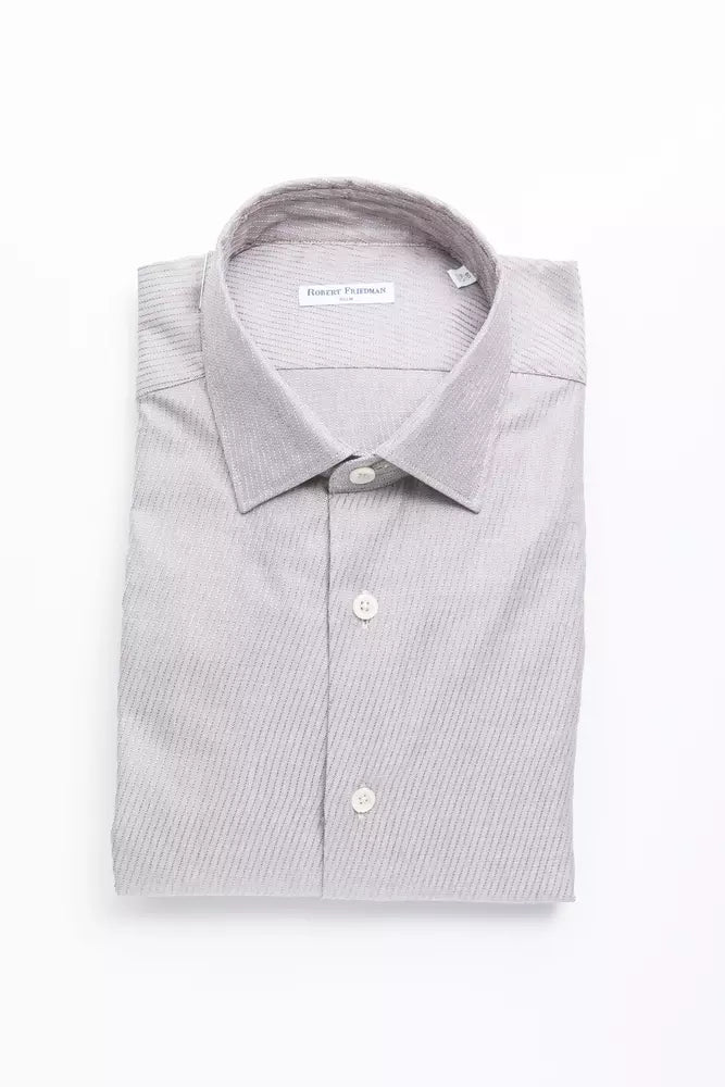 Beige Cotton Men Shirt Robert Friedman