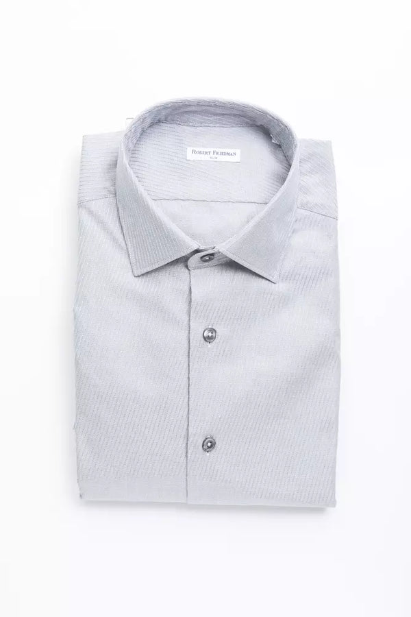 Beige Cotton Men Shirt Robert Friedman