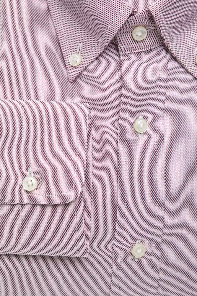 Red Cotton Men Shirt Robert Friedman