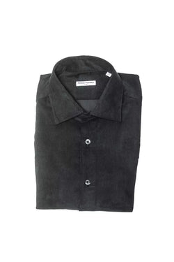 Black Cotton Men Shirt Robert Friedman