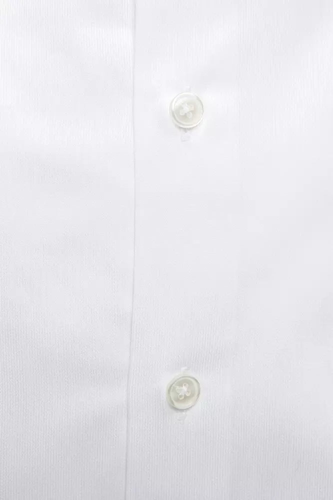 White Cotton Men Shirt Robert Friedman