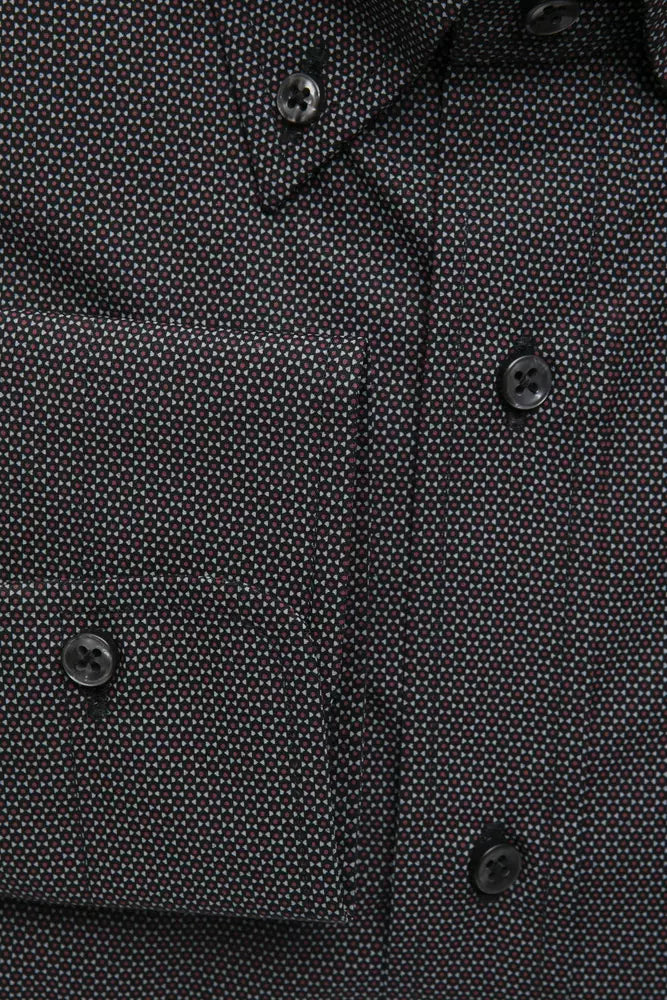 Black Cotton Men Shirt Robert Friedman
