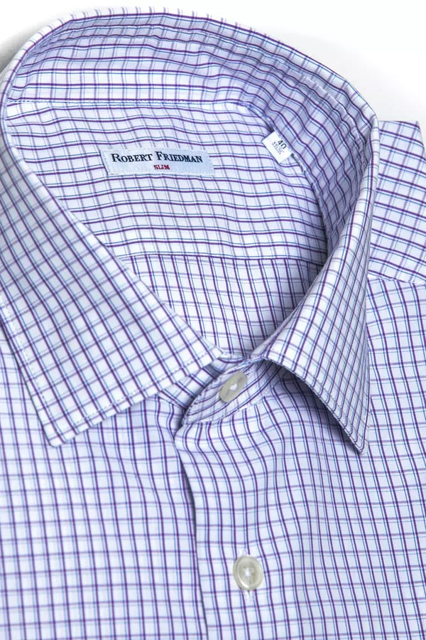 Burgundy Cotton Men Shirt Robert Friedman