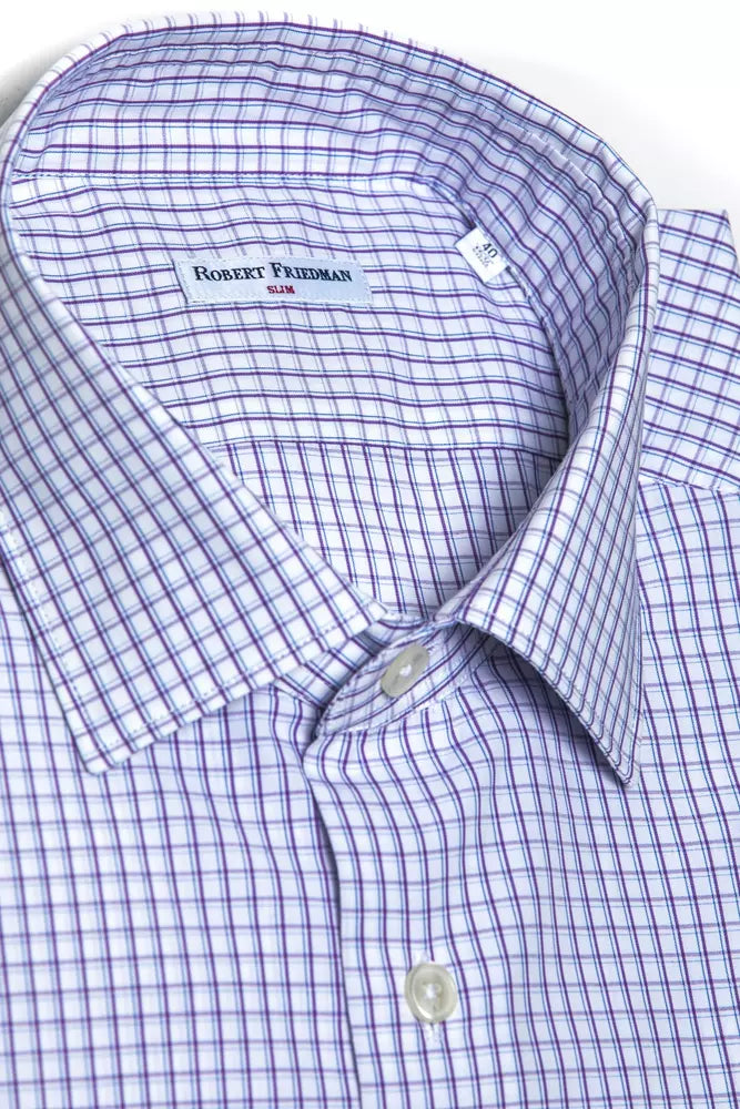 Burgundy Cotton Men Shirt Robert Friedman