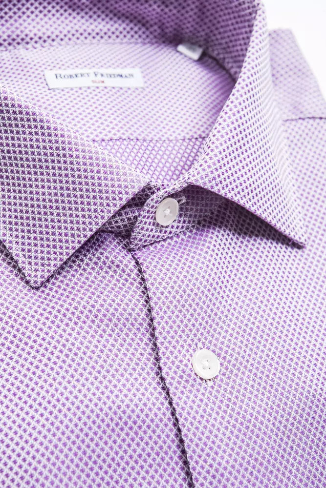 Pink Cotton Men Shirt Robert Friedman