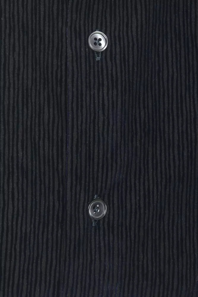 Black Cotton Men Shirt Robert Friedman