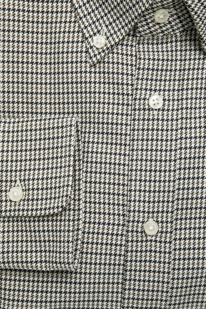 Beige Cotton Men Shirt Robert Friedman