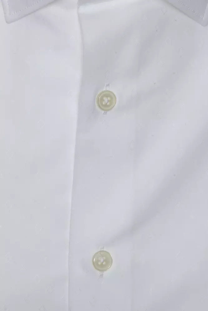 White Cotton Men Shirt Robert Friedman