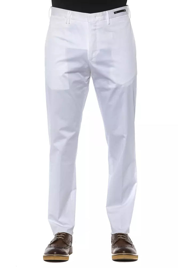 White Cotton Men's Trouser PT Torino