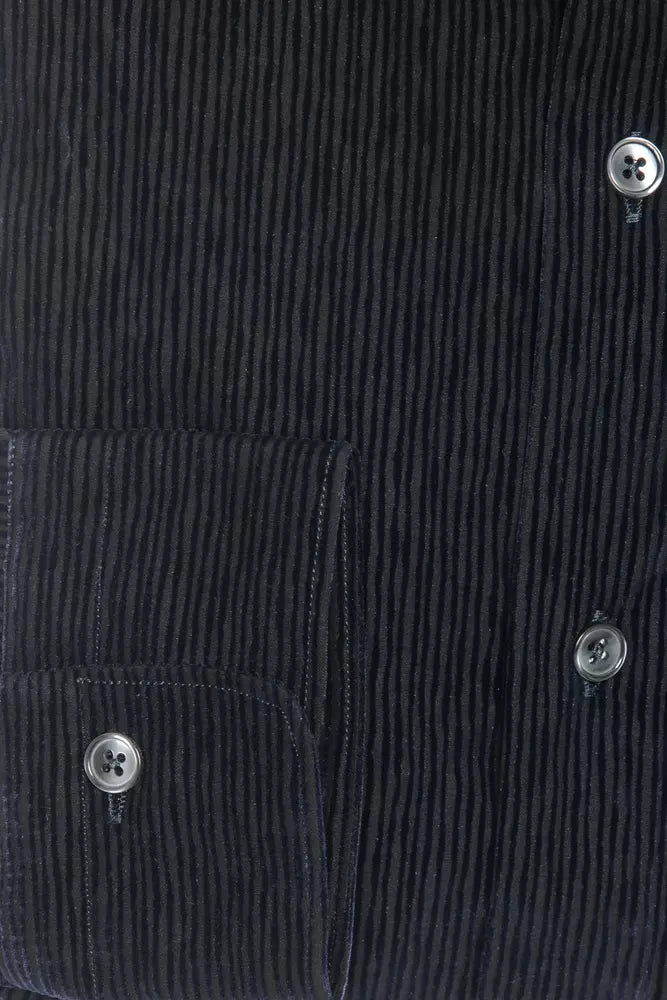 Black Cotton Men Shirt Robert Friedman