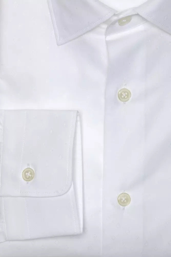 White Cotton Men Shirt Robert Friedman