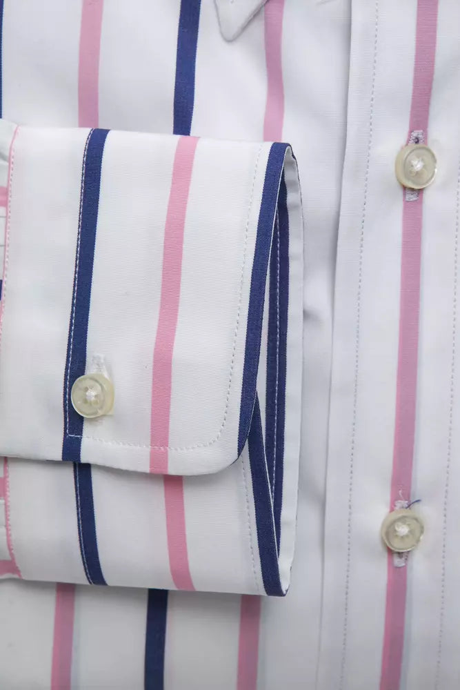 White Cotton Men Shirt Robert Friedman