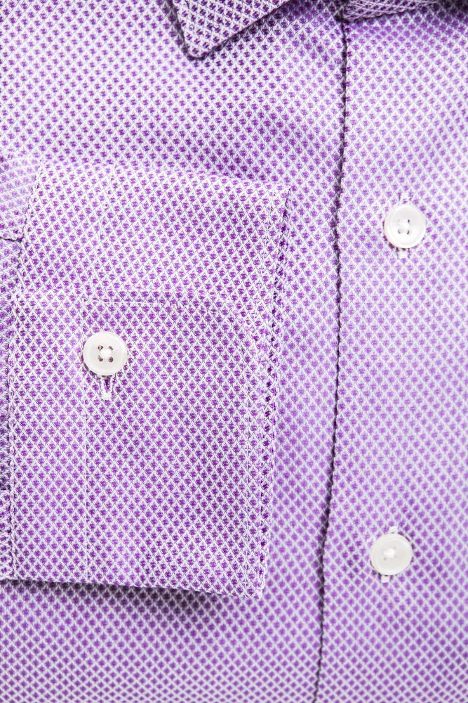 Pink Cotton Men Shirt Robert Friedman