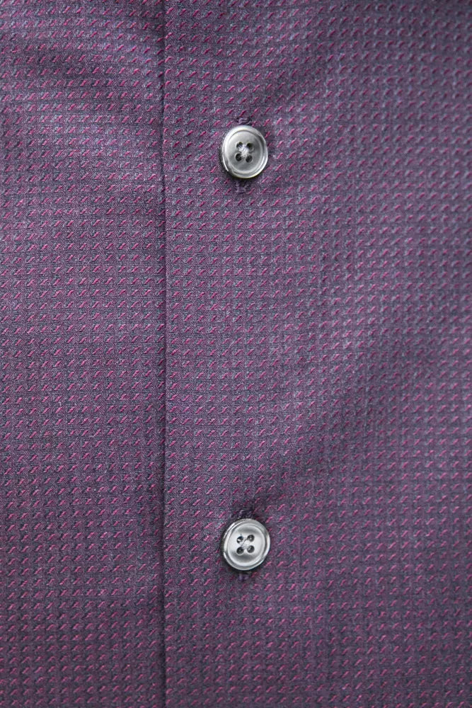 Burgundy Cotton Men Shirt Robert Friedman
