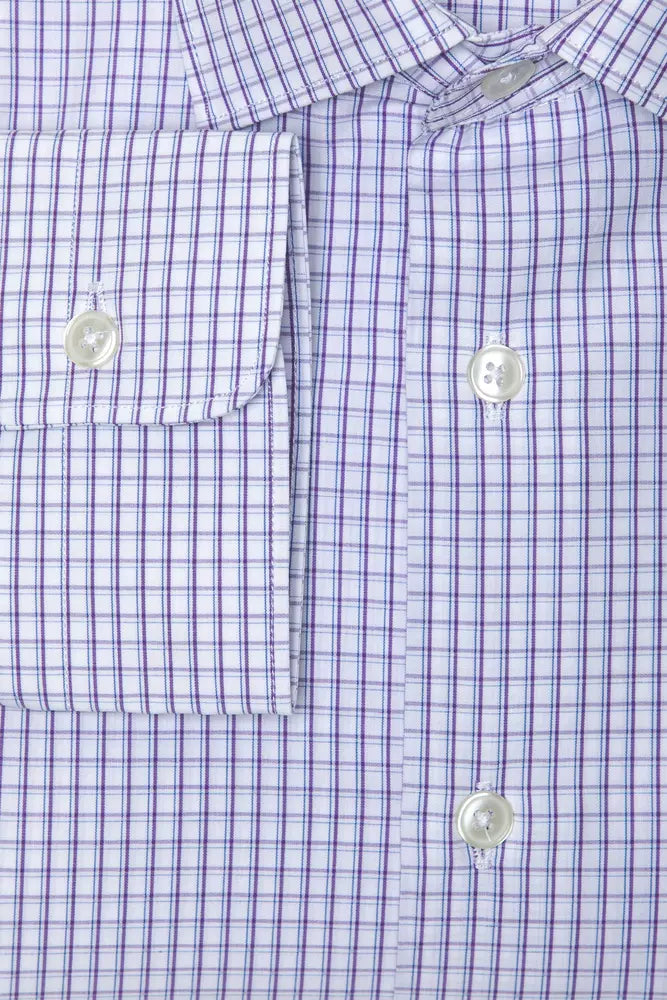 Burgundy Cotton Men Shirt Robert Friedman