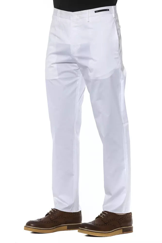 White Cotton Men's Trouser PT Torino