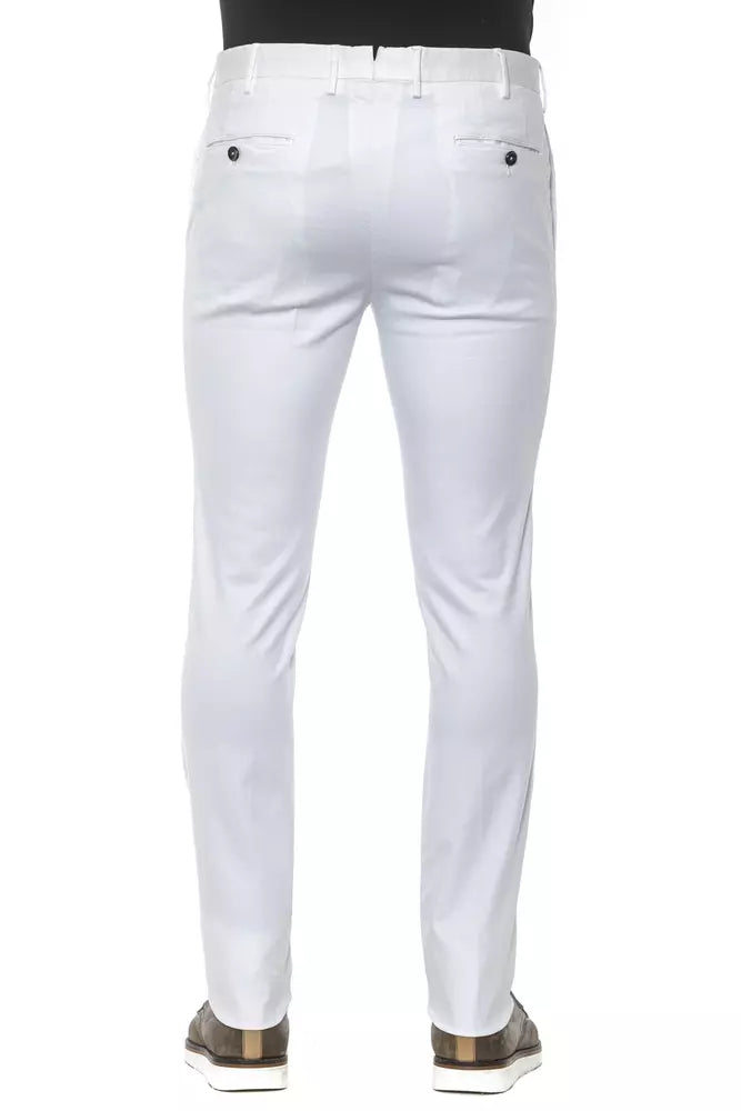 White Cotton Men Trouser PT Torino