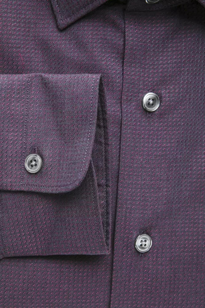 Burgundy Cotton Men Shirt Robert Friedman